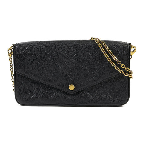 LOUIS VUITTON Monogram Empreinte Felicie Pochette 金扣鏈帶肩背袋