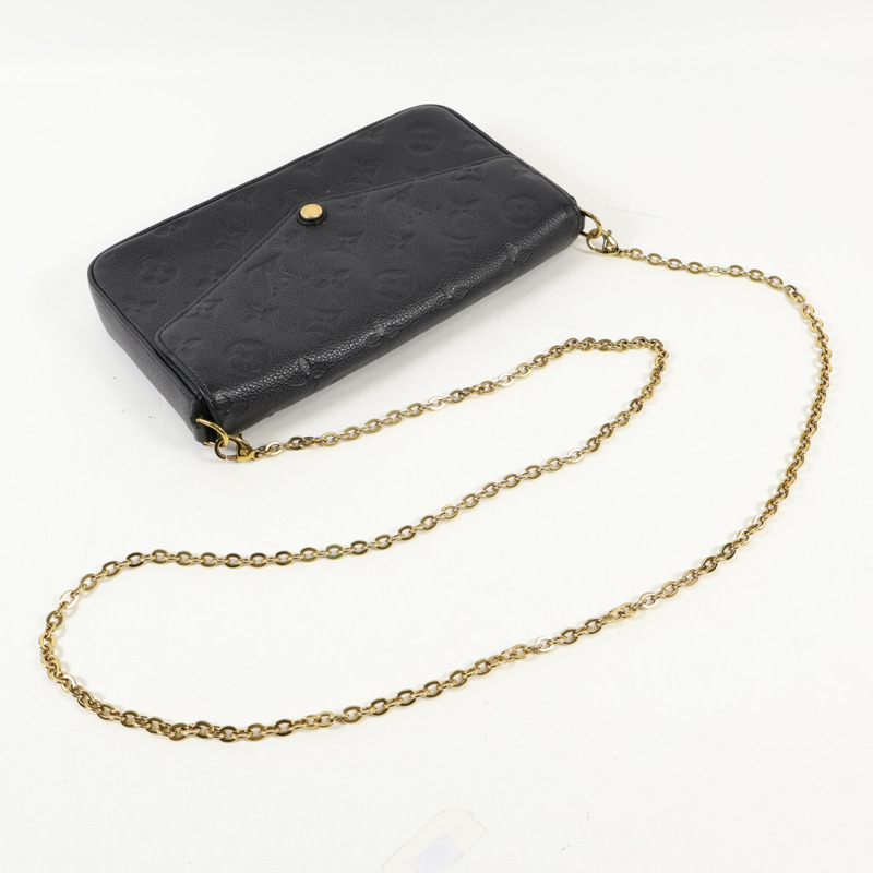 LOUIS VUITTON Monogram Empreinte Felicie Pochette 金扣鏈帶肩背袋-4