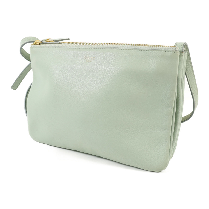 CELINE 羊皮皮革Trio Small金扣肩背袋-2