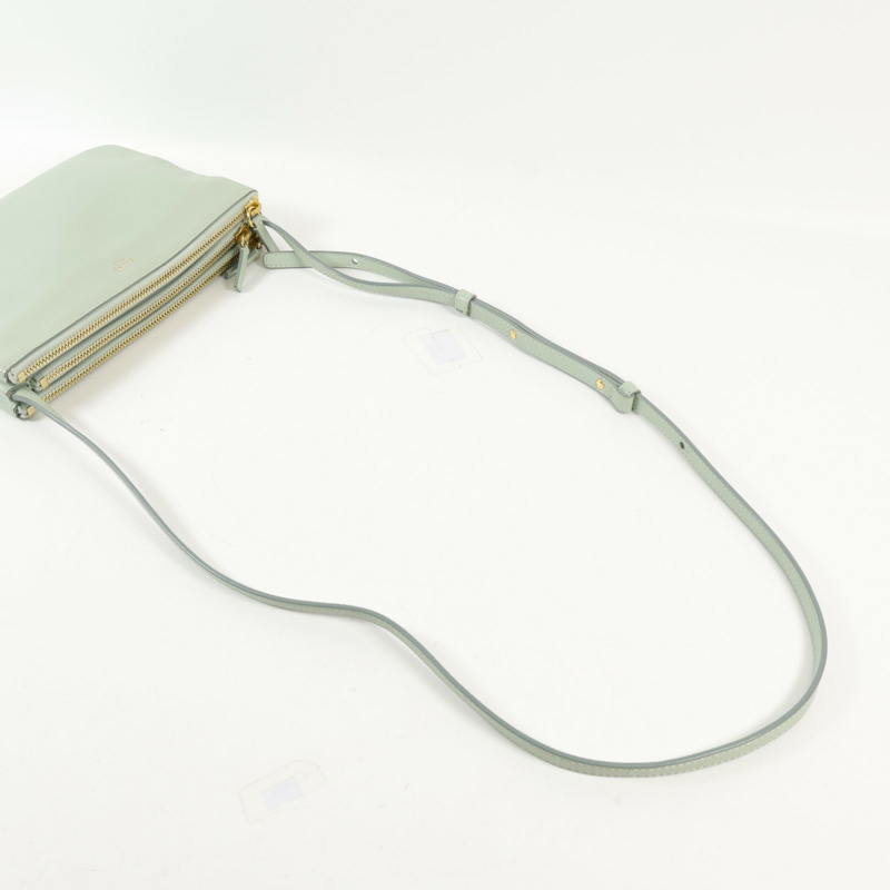 CELINE 羊皮皮革Trio Small金扣肩背袋-4