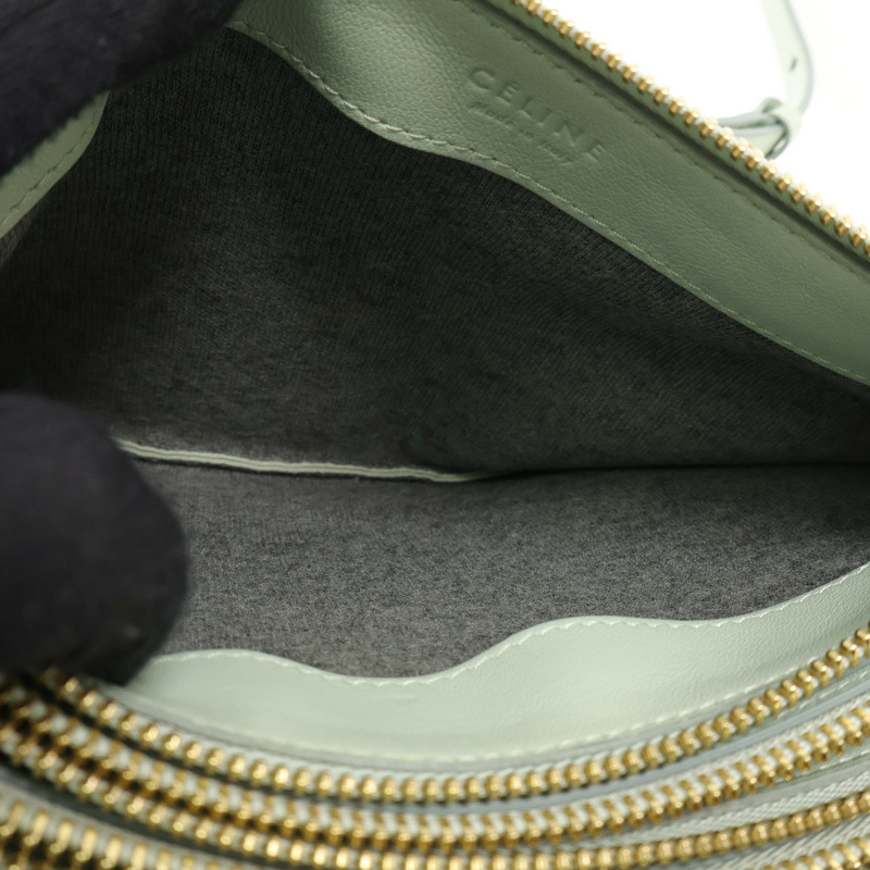 CELINE 羊皮皮革Trio Small金扣肩背袋-9