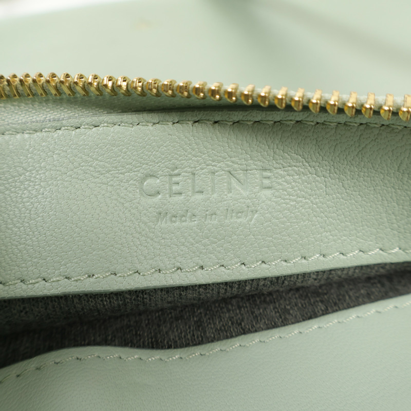 CELINE 羊皮皮革Trio Small金扣肩背袋-12