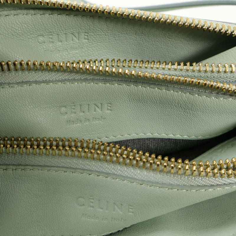 CELINE 羊皮皮革Trio Small金扣肩背袋-13