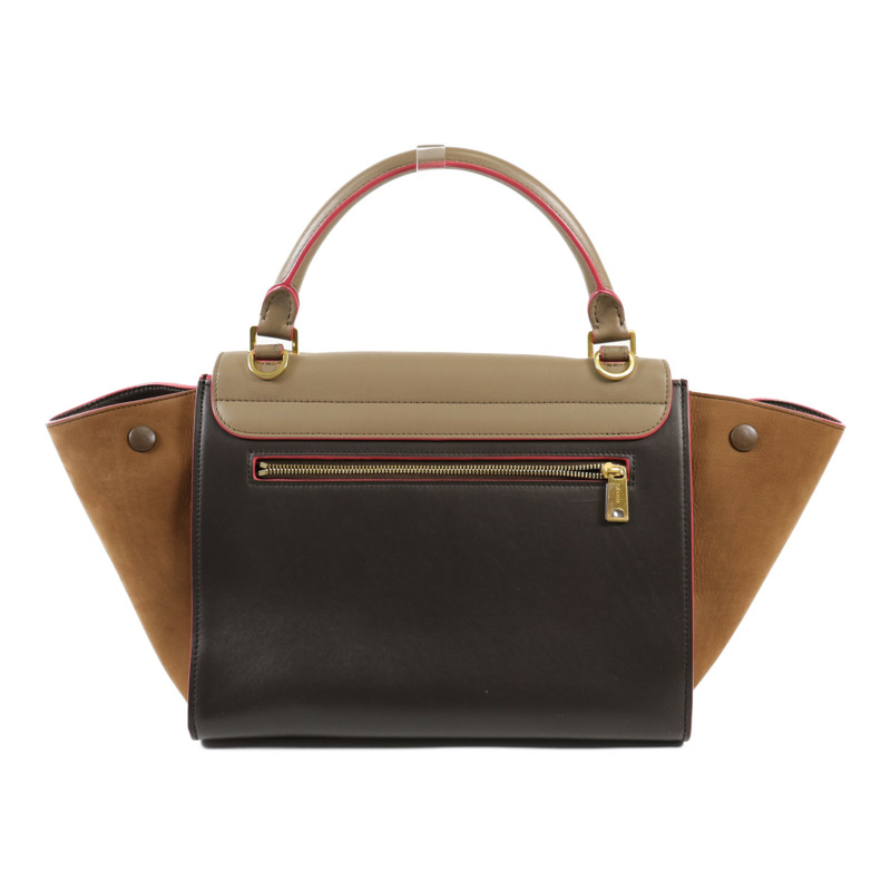 CELINE 牛皮皮革Trapeze金扣手挽肩背兩用袋-1