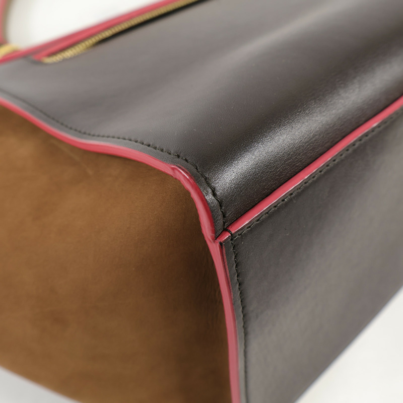 CELINE 牛皮皮革Trapeze金扣手挽肩背兩用袋-6