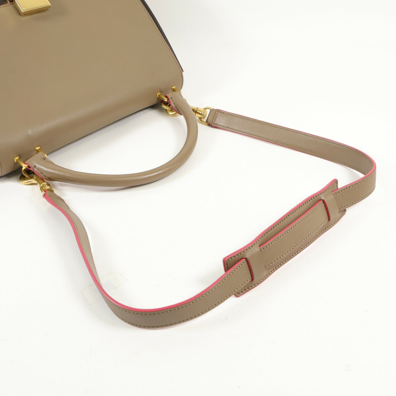 CELINE 牛皮皮革Trapeze金扣手挽肩背兩用袋-9