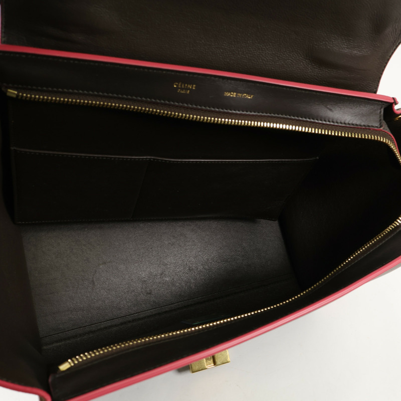 CELINE 牛皮皮革Trapeze金扣手挽肩背兩用袋-10