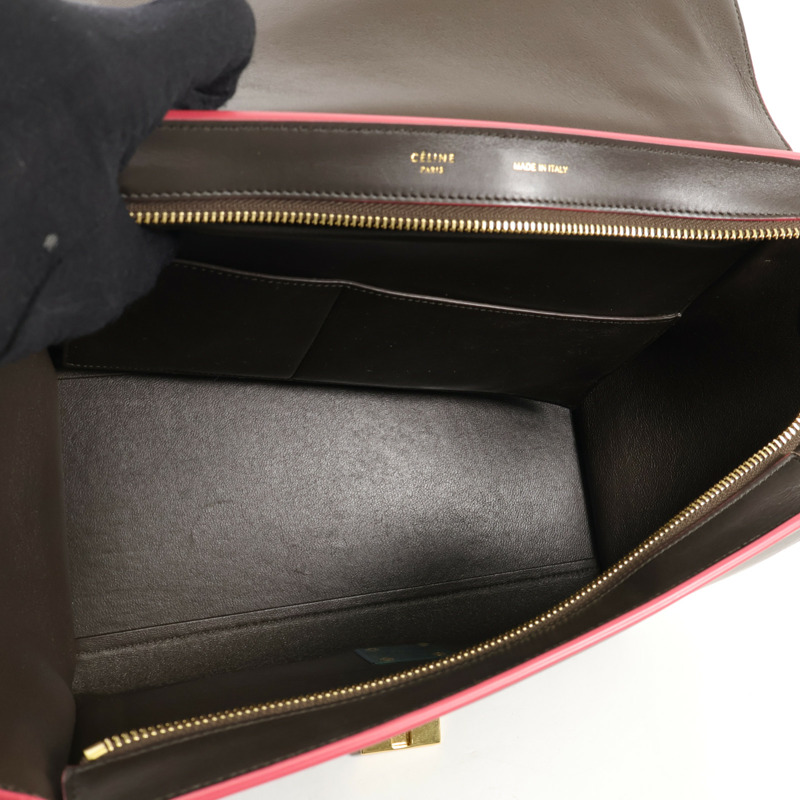 CELINE 牛皮皮革Trapeze金扣手挽肩背兩用袋-11