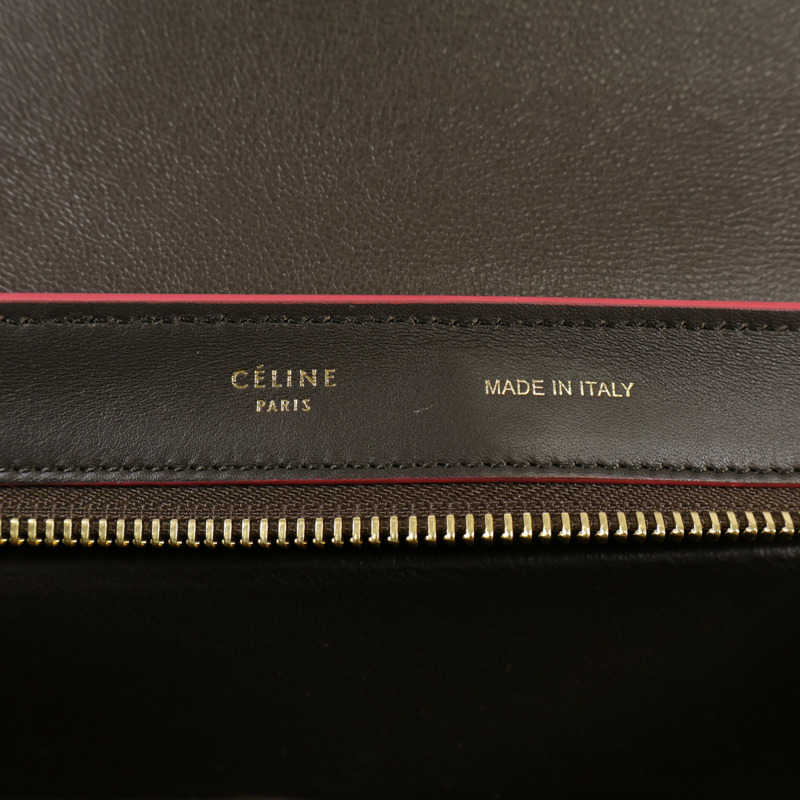 CELINE 牛皮皮革Trapeze金扣手挽肩背兩用袋-12