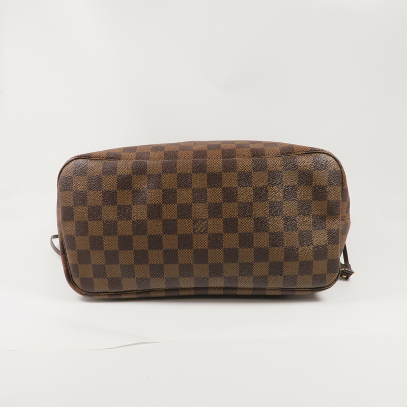 LOUIS VUITTON Damier Neverfull MM金扣肩背袋/手挽袋-5