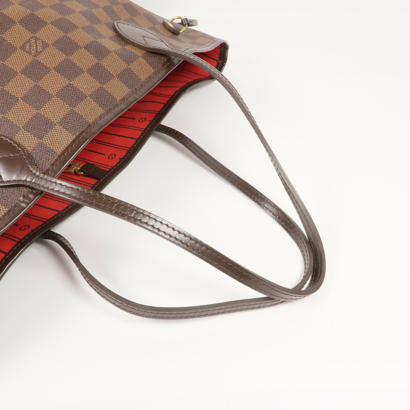 LOUIS VUITTON Damier Neverfull MM金扣肩背袋/手挽袋-6