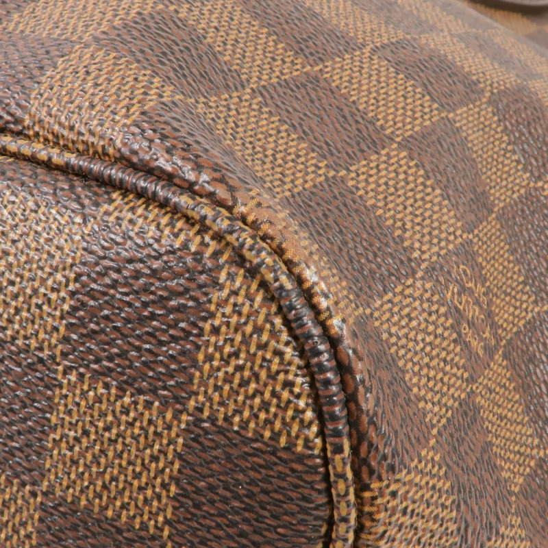 LOUIS VUITTON Damier Neverfull MM金扣肩背袋/手挽袋-7