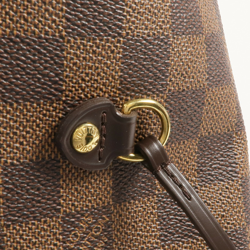 LOUIS VUITTON Damier Neverfull MM金扣肩背袋/手挽袋-15