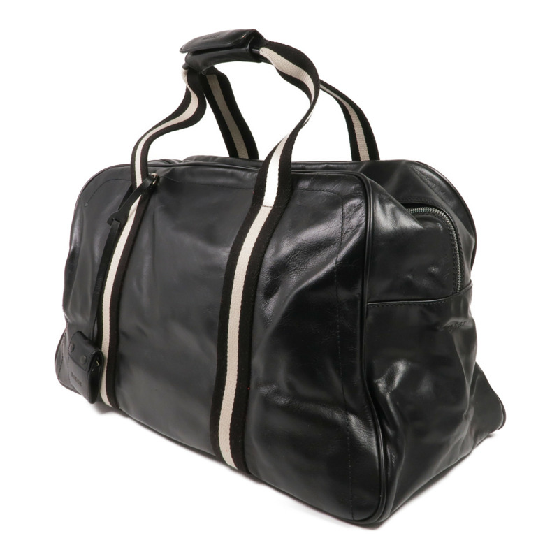 BALLY 皮革2 Way Boston Bag銀扣手挽肩背兩用袋-2