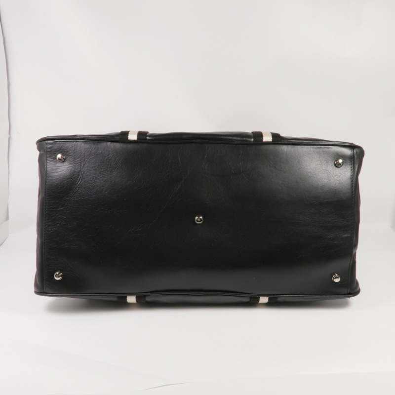 BALLY 皮革2 Way Boston Bag銀扣手挽肩背兩用袋-3