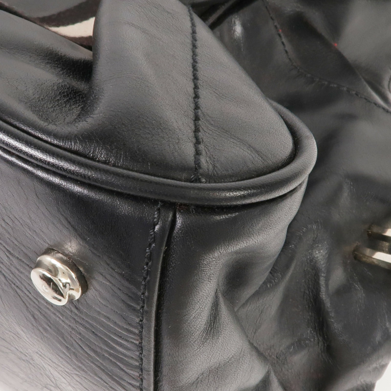 BALLY 皮革2 Way Boston Bag銀扣手挽肩背兩用袋-13