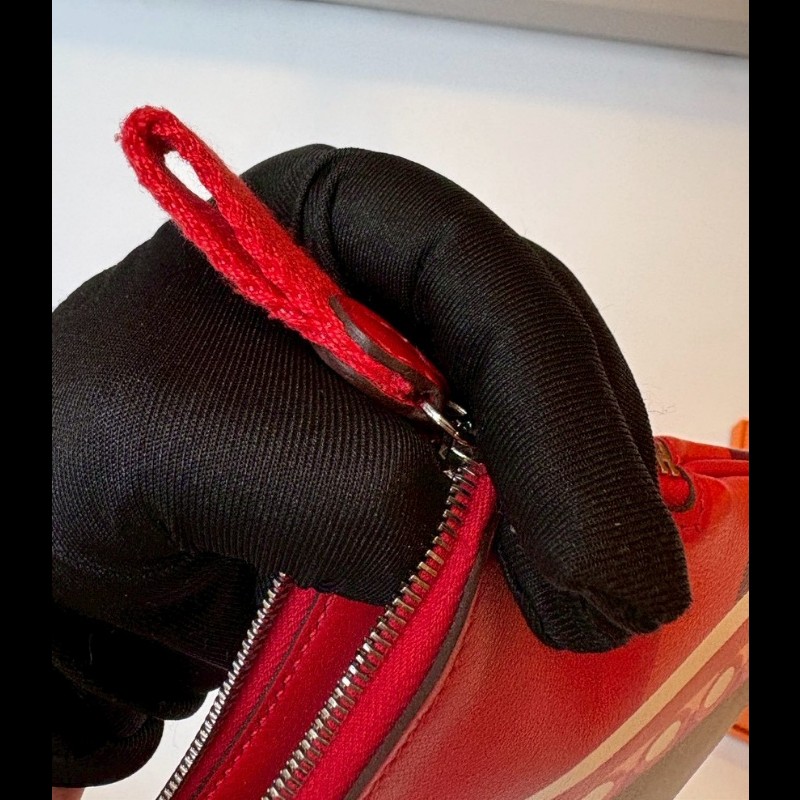 Hermes 雙馬彩虹之愛紅色系皮革小萬用包 Carre Pocket-8