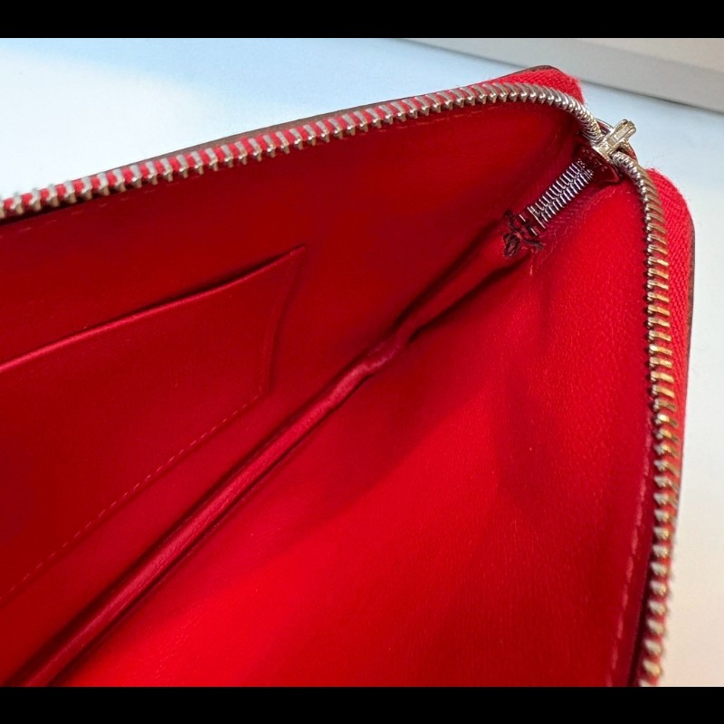 Hermes 雙馬彩虹之愛紅色系皮革小萬用包 Carre Pocket-13