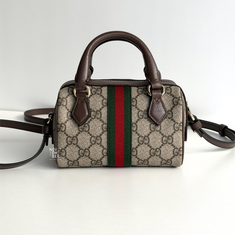 全配有購證🙌🏻 GUCCI 古馳 Ophidia 老花波士頓包 mini-5