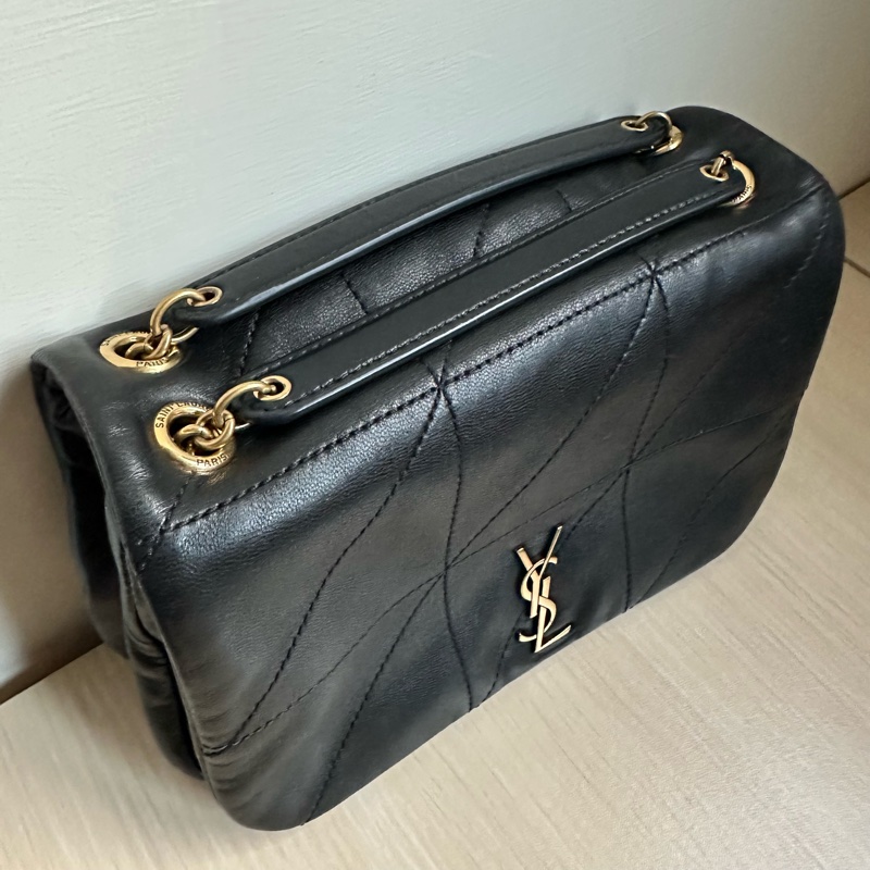 YSL SAINT LAURENT 4.3 Jamie Mini 迷你 羊皮 肩背包 斜背包 黑色 766754-2
