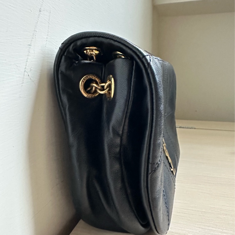 YSL SAINT LAURENT 4.3 Jamie Mini 迷你 羊皮 肩背包 斜背包 黑色 766754-3