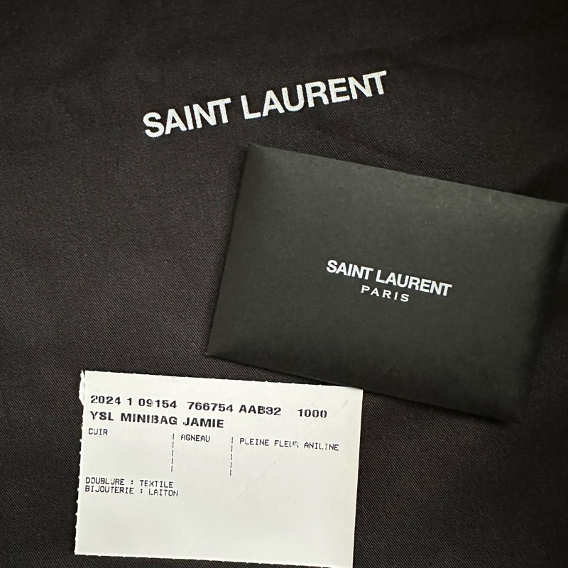 YSL SAINT LAURENT 4.3 Jamie Mini 迷你 羊皮 肩背包 斜背包 黑色 766754-12