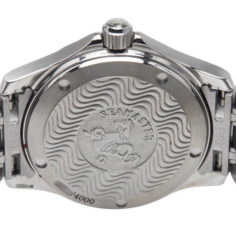 歐米茄海馬系列120公尺雅克馬約爾2001腕錶2507.80自動機械錶海軍藍錶盤不鏽鋼男士腕錶-3