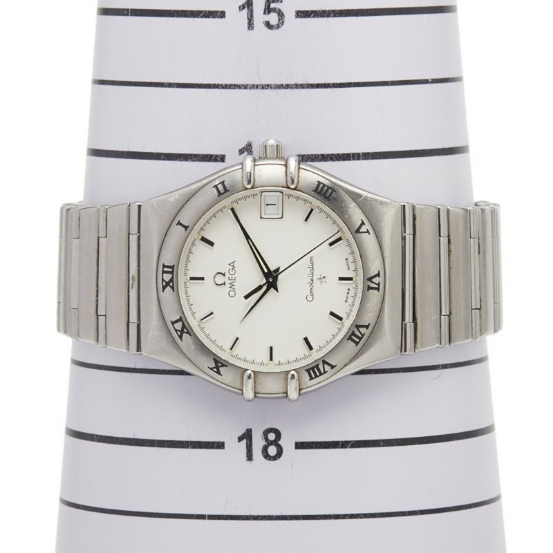 歐米茄星座系列石英腕錶,銀色錶盤,不鏽鋼錶殼,女款-6