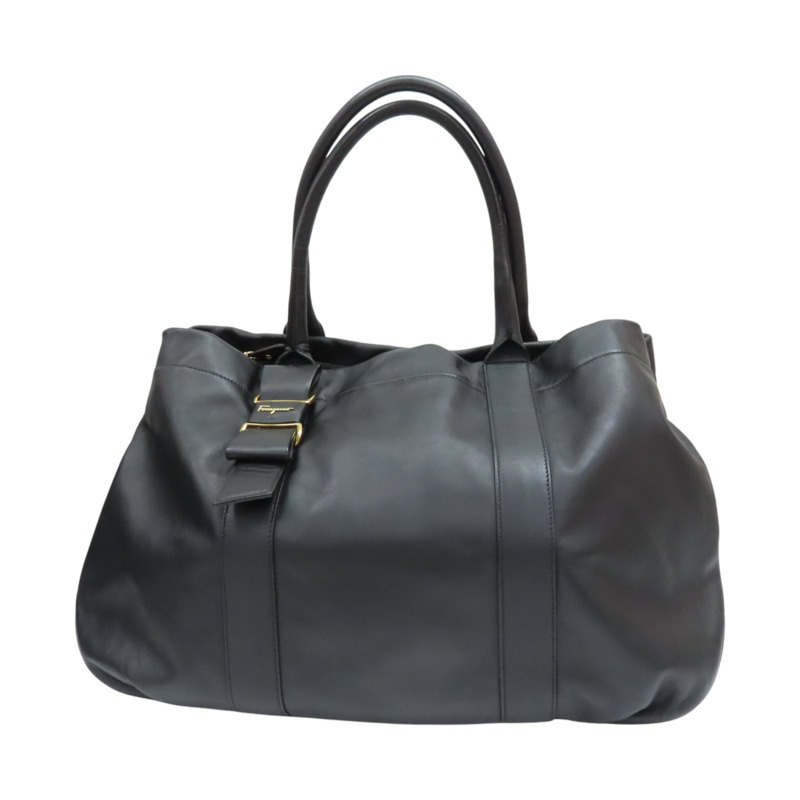 黑色 牛皮 肩背包【Salvatore Ferragamo 費拉格慕】-0