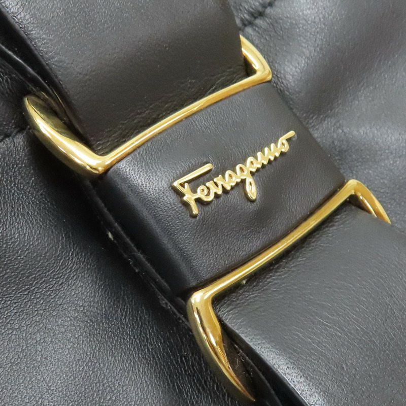 黑色 牛皮 肩背包【Salvatore Ferragamo 費拉格慕】-12