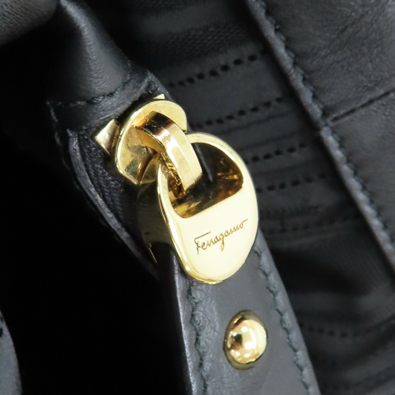 黑色 牛皮 肩背包【Salvatore Ferragamo 費拉格慕】-13