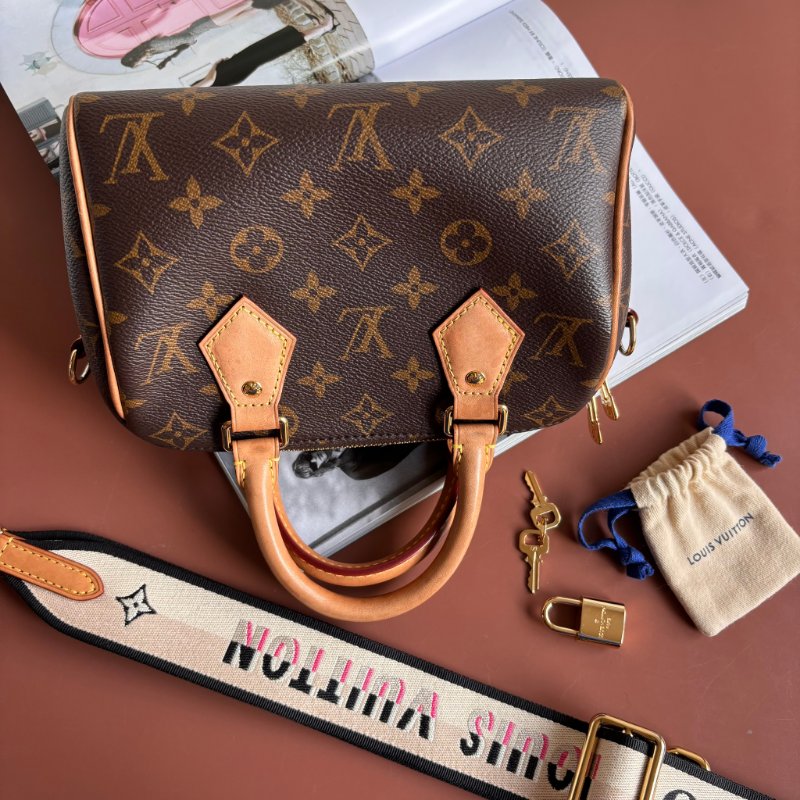 ::LOUIS VUITTON:: LV M45957 M46234 Speedy Bandoulière 20 米色-0