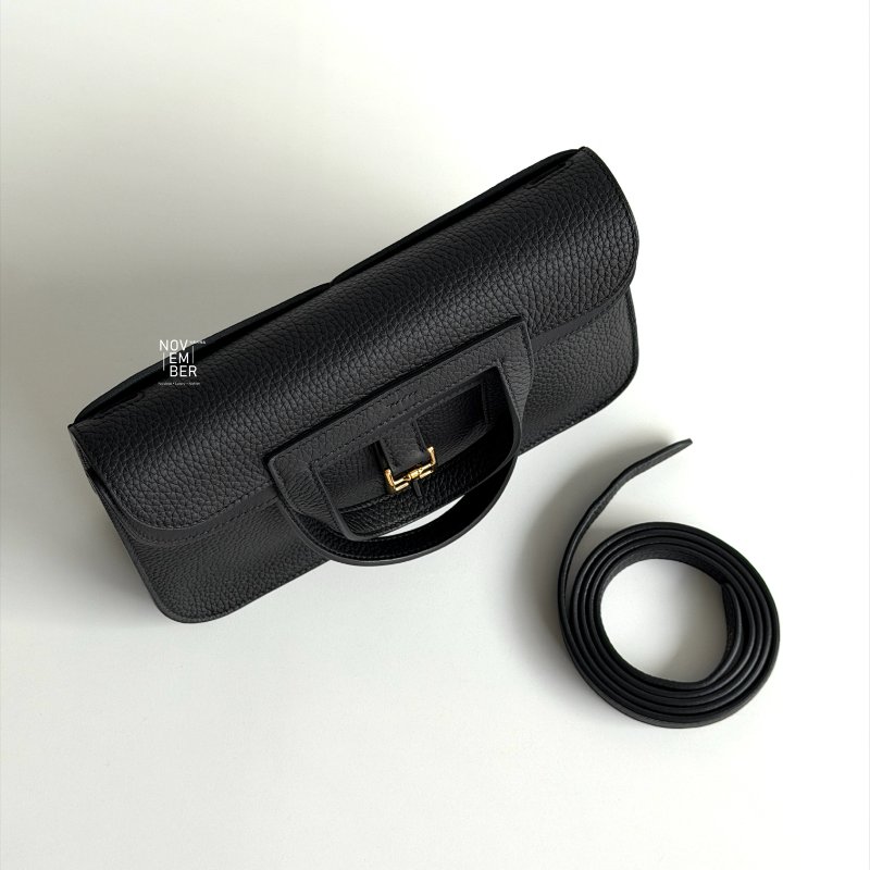 閒置新✨ 有購證🙌🏻 Hermès 愛馬仕 Halzan25 黑色金釦-3