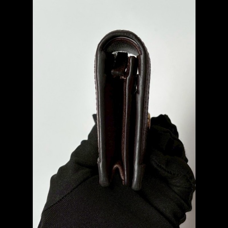 Gucci 綠紅綠咖邊GG pvc 短夾-10