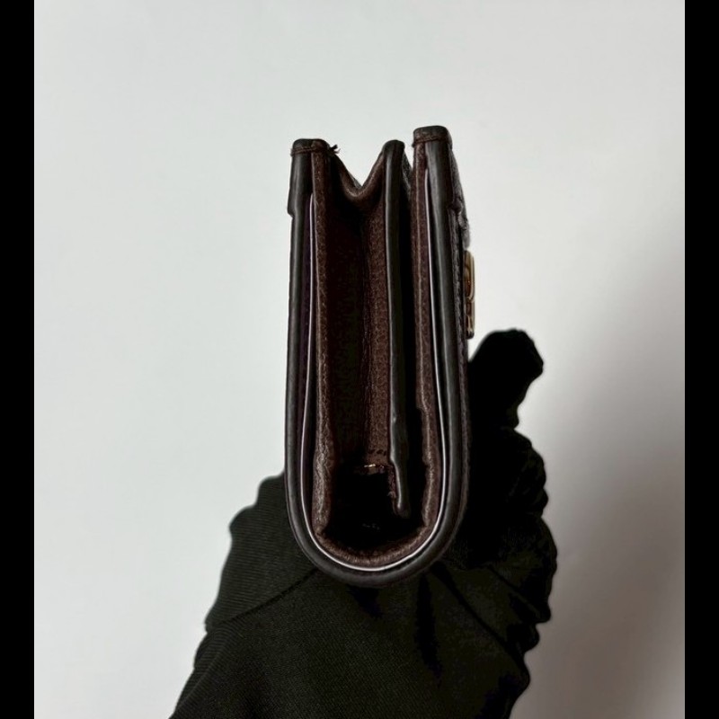 Gucci 綠紅綠咖邊GG pvc 短夾-13