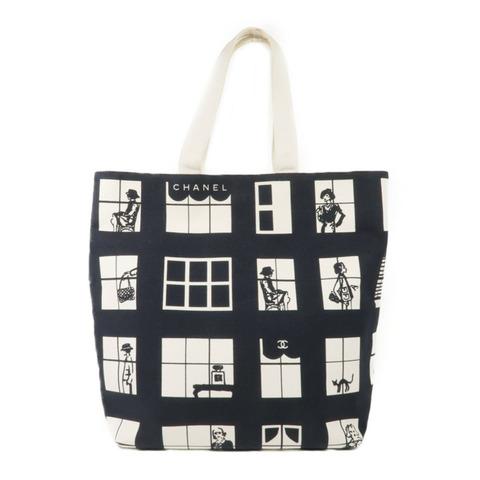 CHANEL 帆布Tote Bag金扣手挽袋
