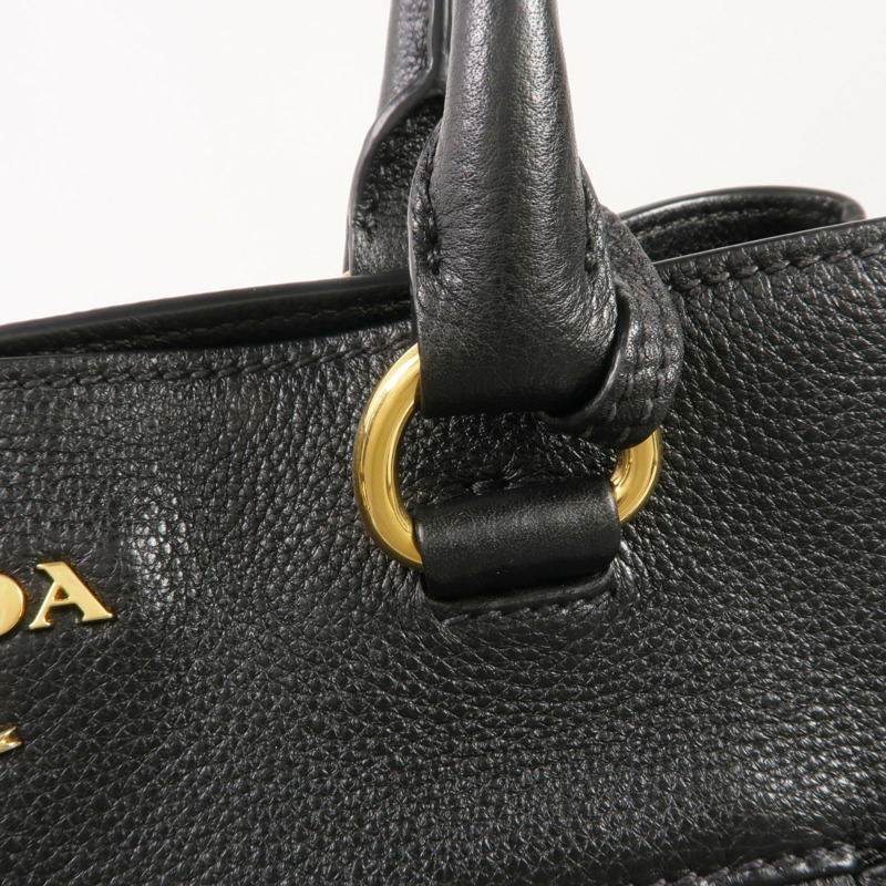 PRADA 牛皮皮革2 Way Shoulder金扣手挽肩背兩用袋-6