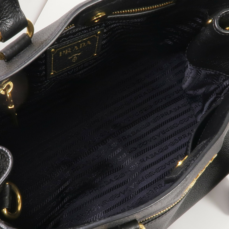 PRADA 牛皮皮革2 Way Shoulder金扣手挽肩背兩用袋-8