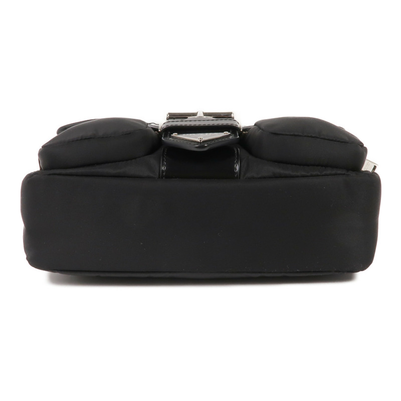 PRADA 尼龍/皮革Shoulder Bag銀扣肩背袋-3