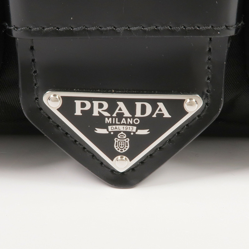 PRADA 尼龍/皮革Shoulder Bag銀扣肩背袋-9