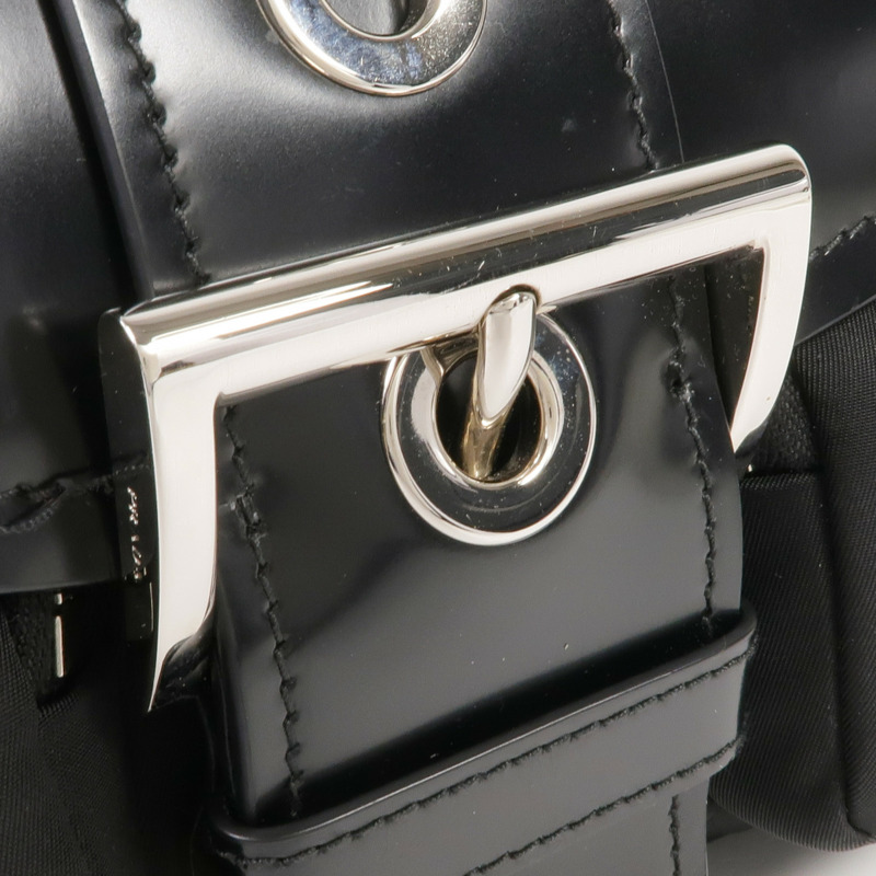 PRADA 尼龍/皮革Shoulder Bag銀扣肩背袋-10