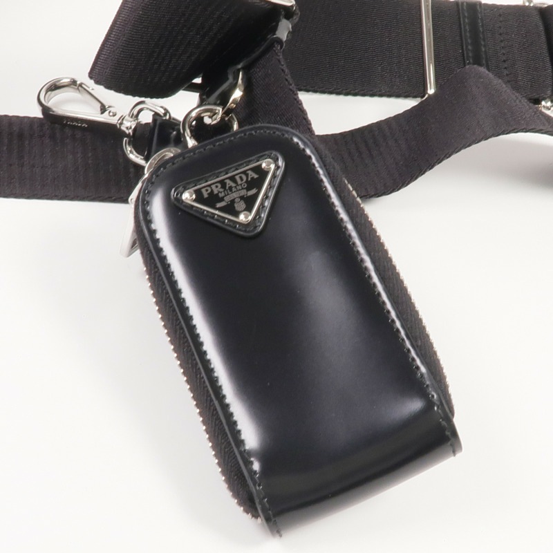 PRADA 尼龍/皮革Shoulder Bag銀扣肩背袋-12