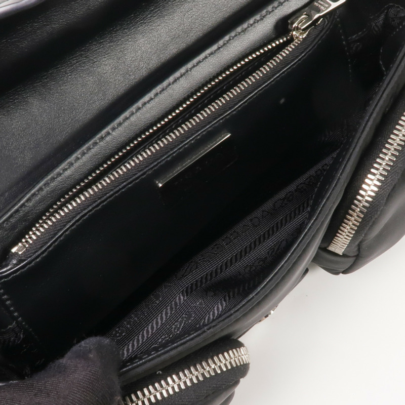 PRADA 尼龍/皮革Shoulder Bag銀扣肩背袋-13