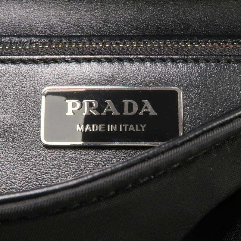PRADA 尼龍/皮革Shoulder Bag銀扣肩背袋-14