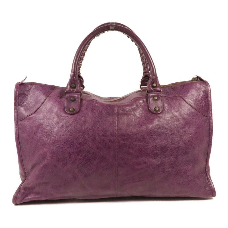 BALENCIAGA 皮革The Work Handbag金扣手挽袋-1