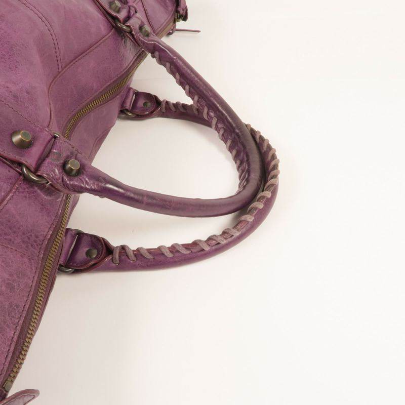 BALENCIAGA 皮革The Work Handbag金扣手挽袋-4