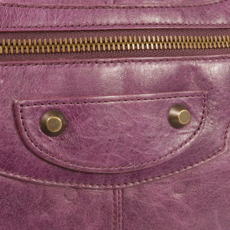 BALENCIAGA 皮革The Work Handbag金扣手挽袋-7