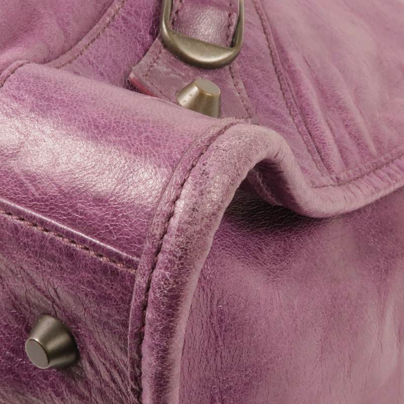 BALENCIAGA 皮革The Work Handbag金扣手挽袋-9