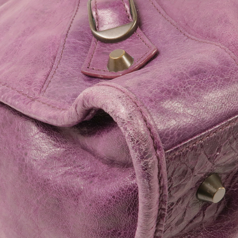 BALENCIAGA 皮革The Work Handbag金扣手挽袋-10