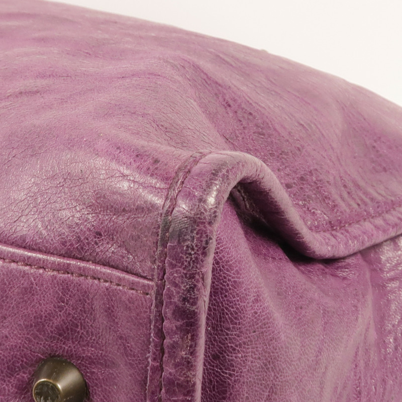 BALENCIAGA 皮革The Work Handbag金扣手挽袋-11